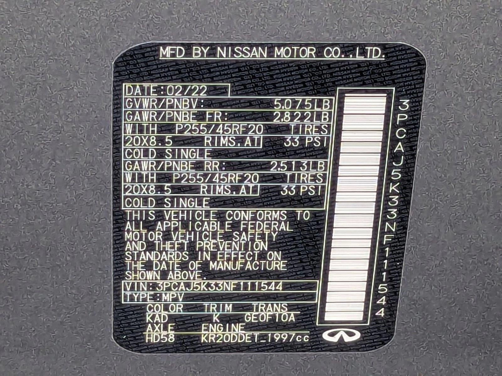 2022 INFINITI QX55 ESSENTIAL AWD