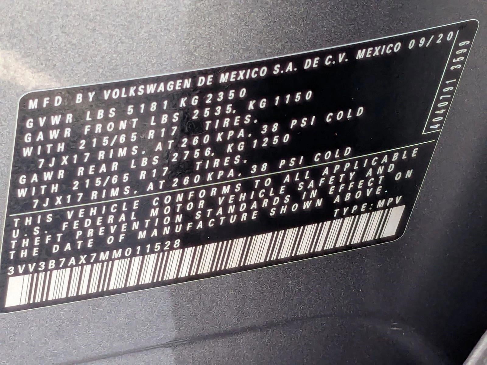 2021 Volkswagen Tiguan 2.0T SE FWD