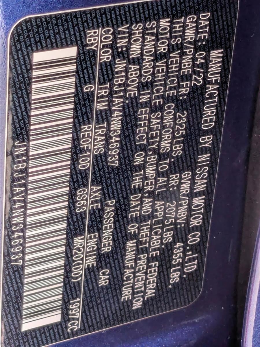 2022 Nissan Rogue Sport FWD S