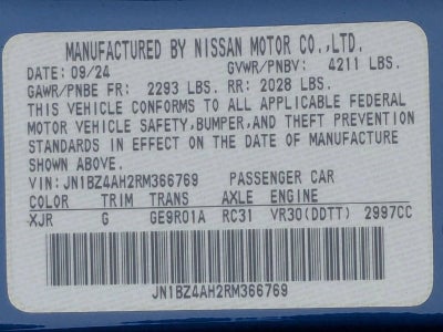 2024 Nissan Z Sport Auto