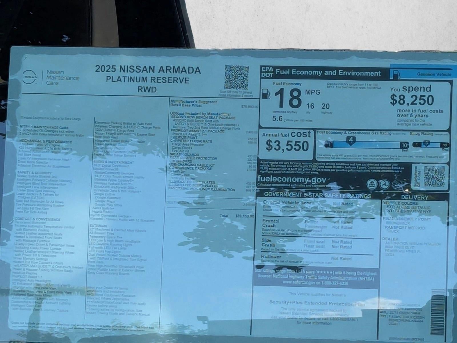 2025 Nissan Armada 4x2 Platinum Reserve