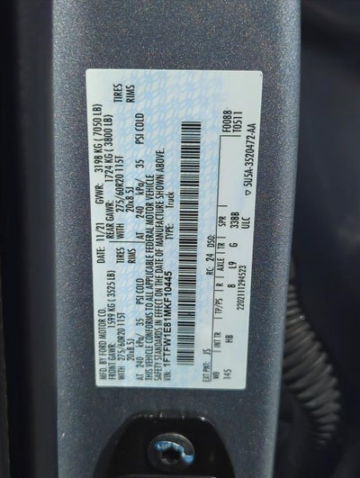 2021 Ford F-150 LARIAT 4WD SuperCrew 5.5' Box