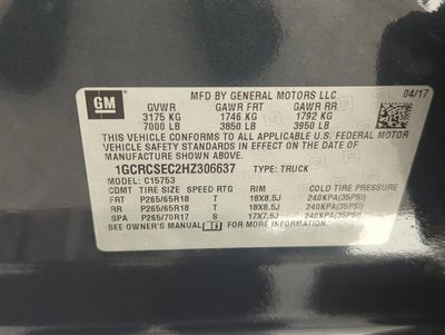 2017 Chevrolet Silverado 1500 Double Cab Standard Box 2-Wheel Drive LTZ