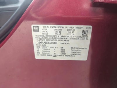 2016 GMC Terrain FWD SLT