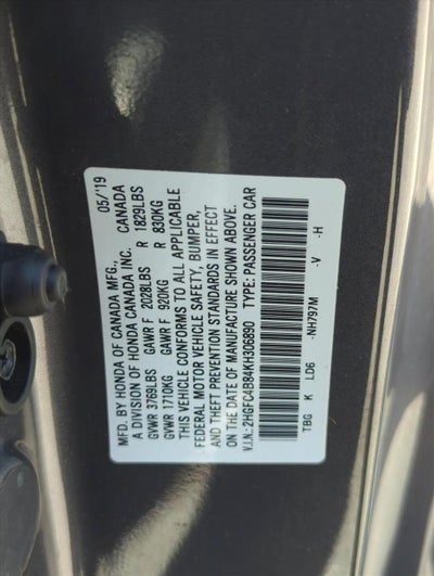 2019 Honda Civic Coupe Sport CVT