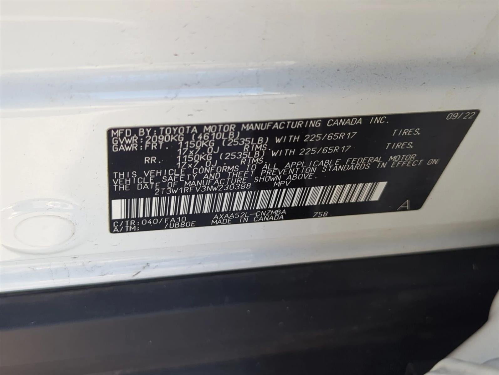 2022 Toyota RAV4 XLE FWD (GS)