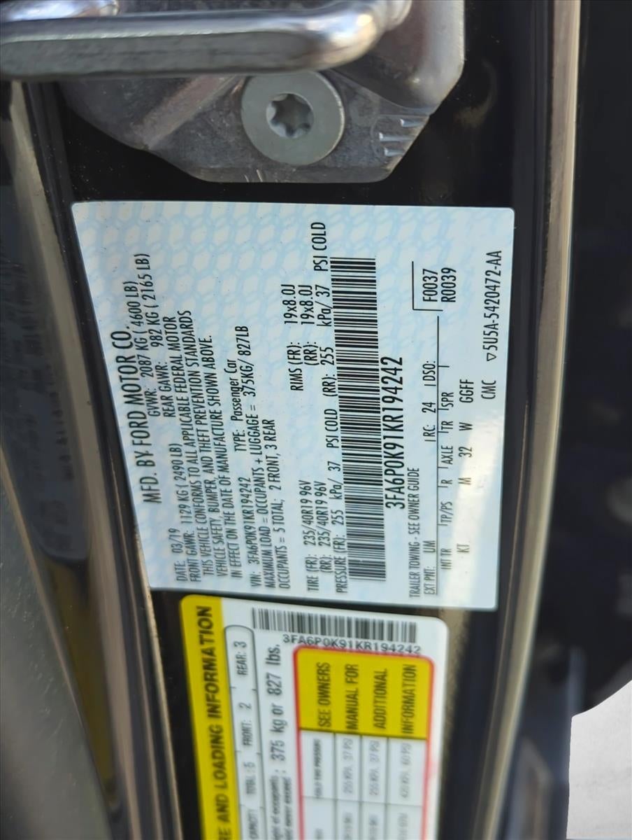 2019 Ford Fusion Titanium FWD