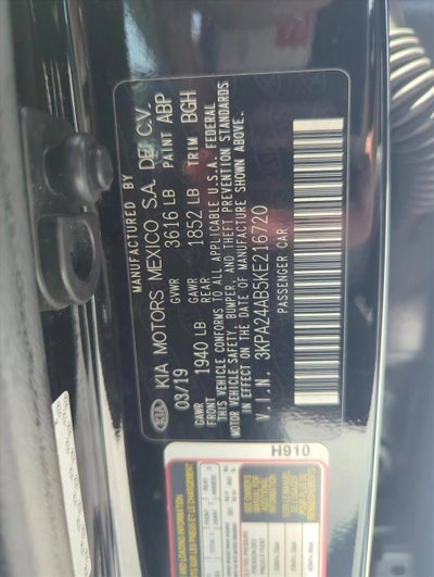 2019 Kia Rio S Auto