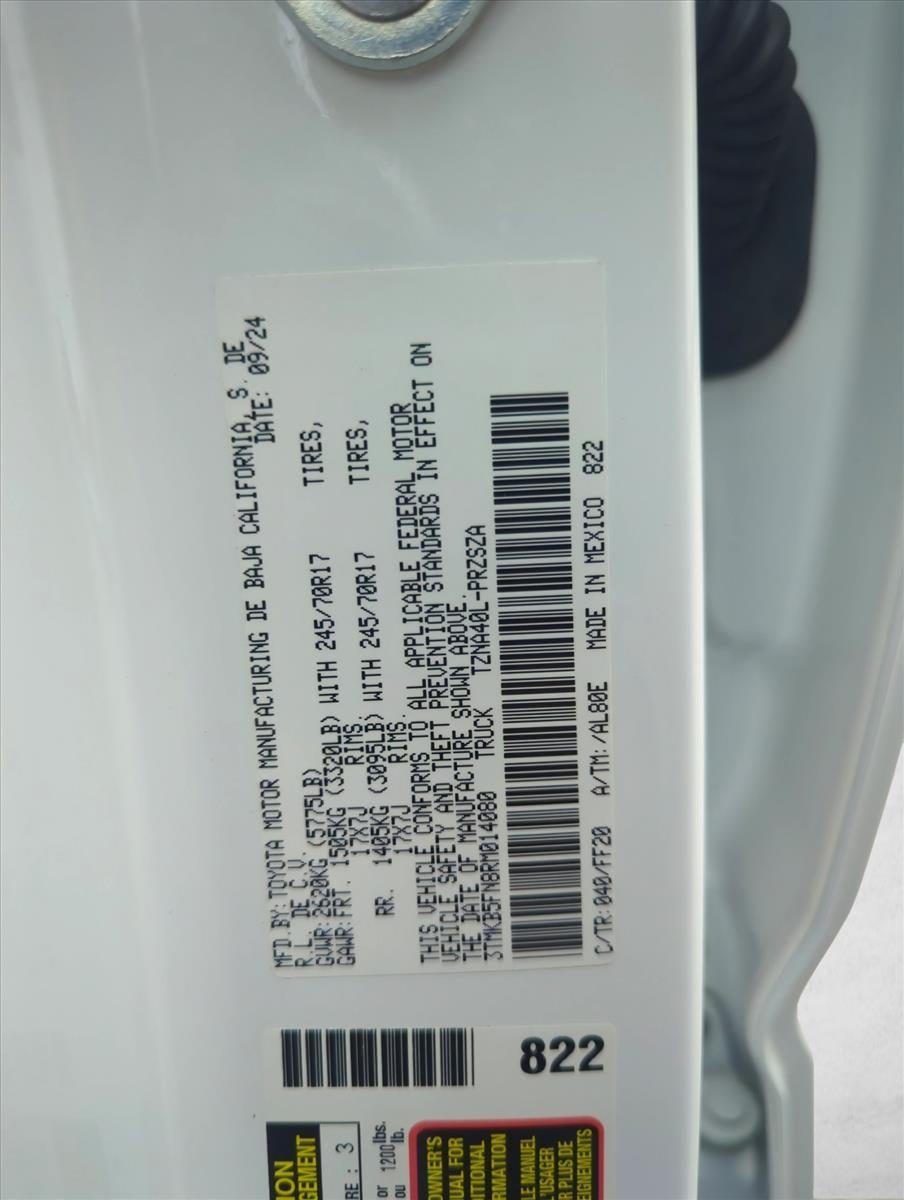 2024 Toyota Tacoma 2WD 2WD SR5 Double Cab 5' Bed AT (Natl)