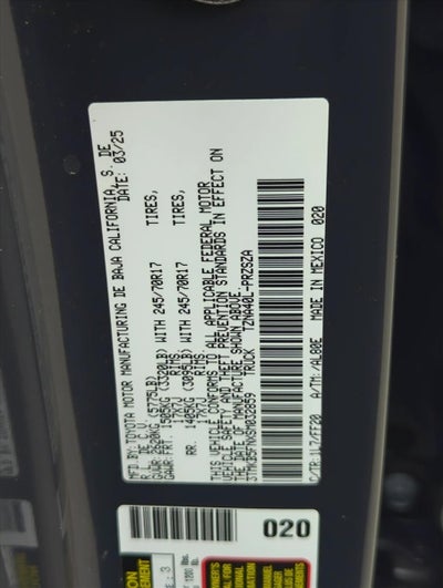 2025 Toyota Tacoma 2WD 2WD SR5 Double Cab 5' Bed AT (SE)