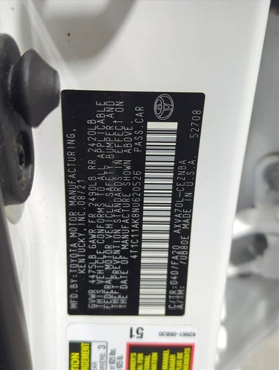 2022 Toyota Camry LE Auto (SE)