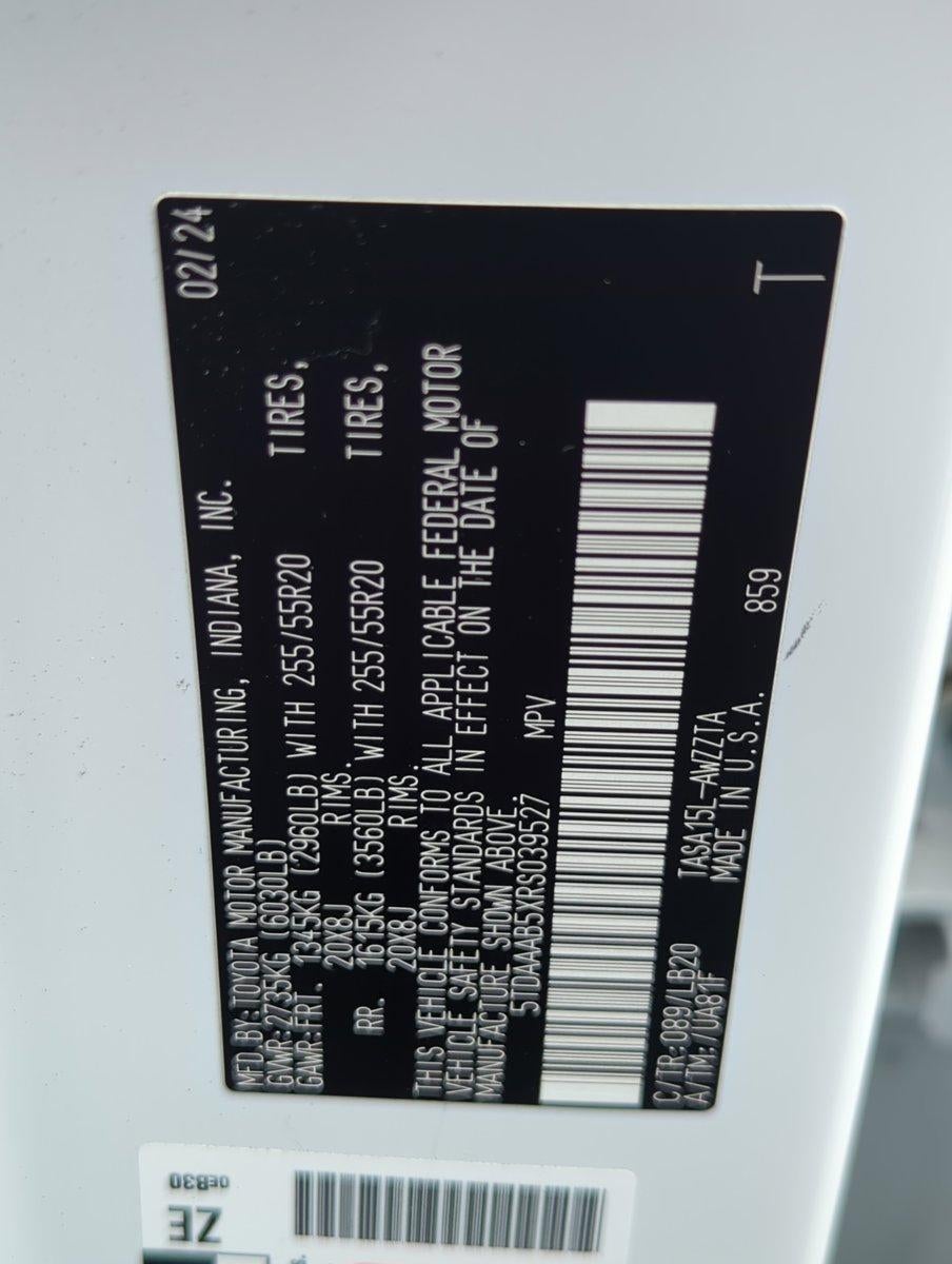 2024 Toyota Grand Highlander Platinum AWD (Natl)