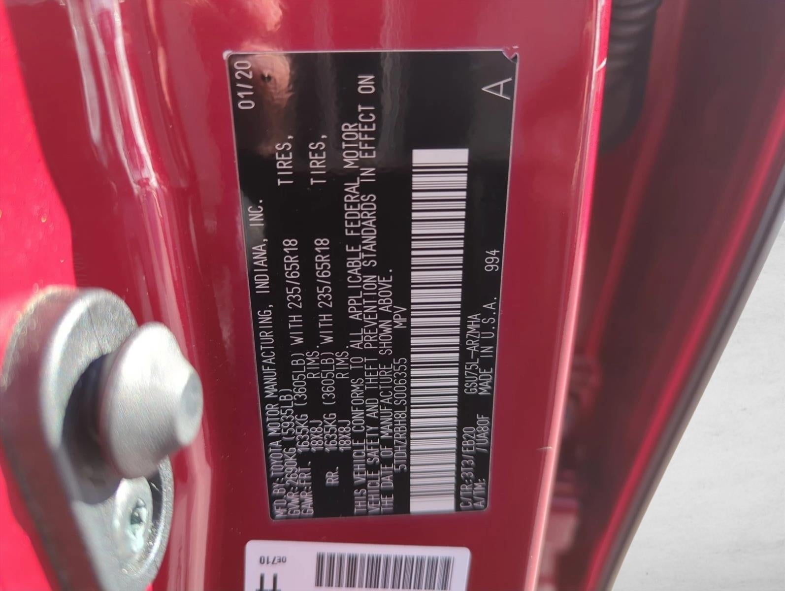 2020 Toyota Highlander XLE AWD (Natl)