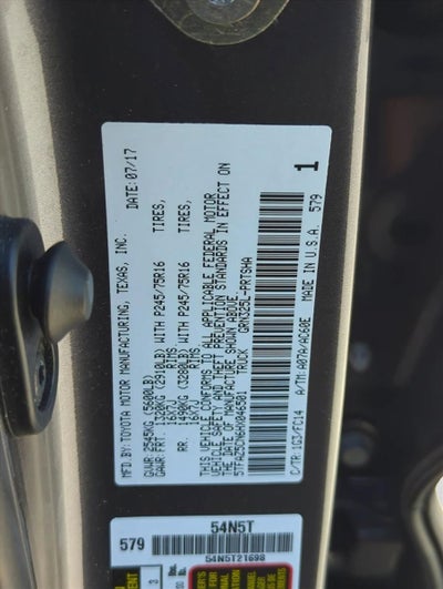 2017 Toyota Tacoma SR5 Double Cab 5' Bed V6 4x2 AT (GS)