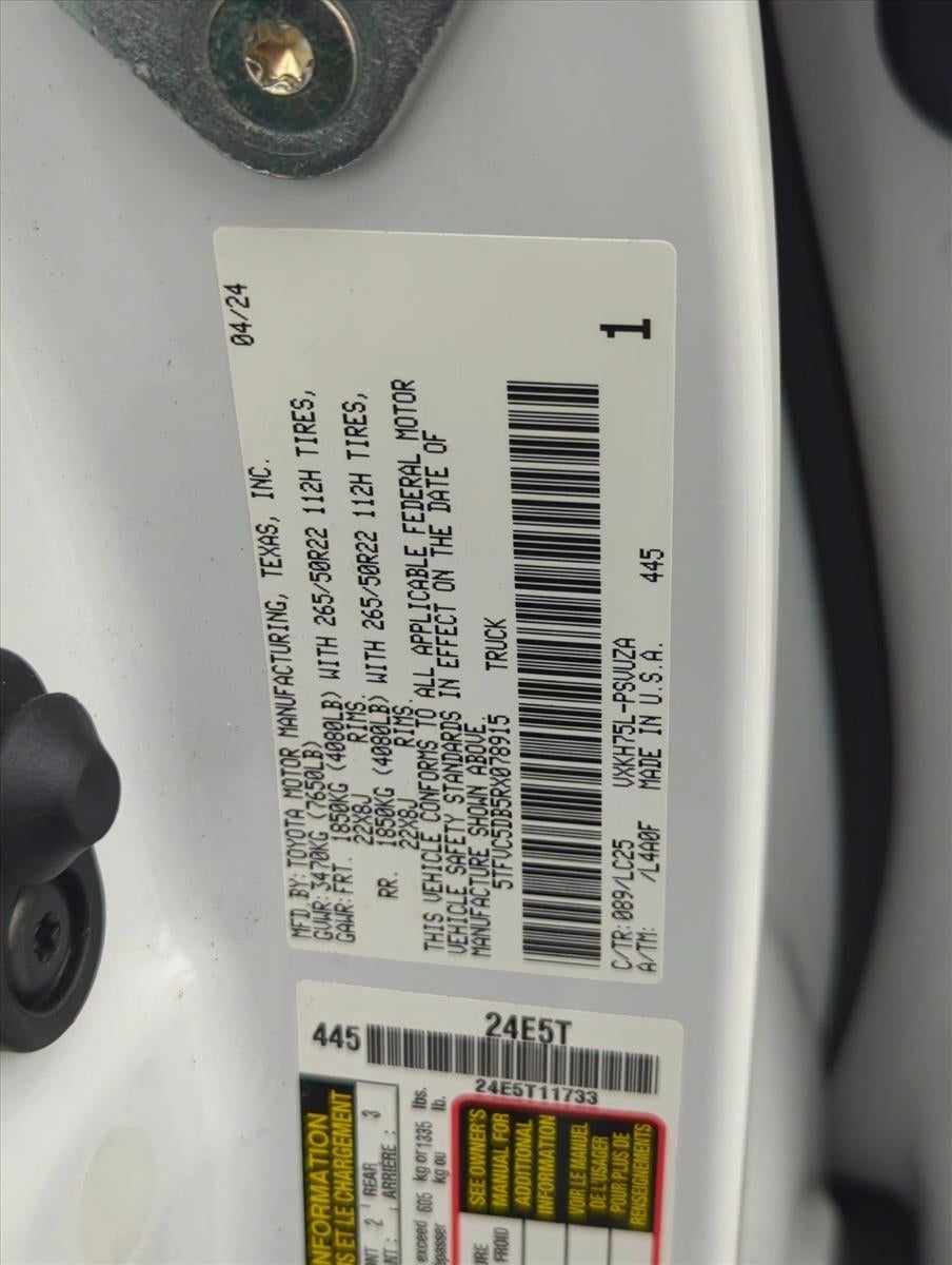 2024 Toyota Tundra 4WD 4WD Capstone Hybrid CrewMax 5.5' Bed (Natl)