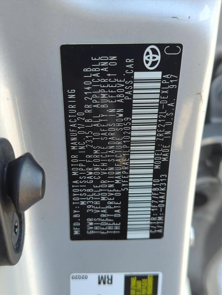 2020 Toyota Corolla LE CVT (Natl)