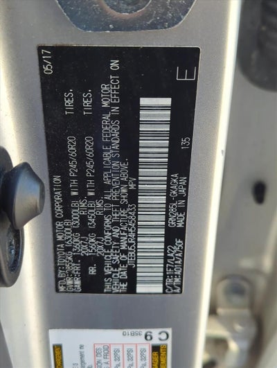 2017 Toyota 4Runner Limited 4WD (Natl)