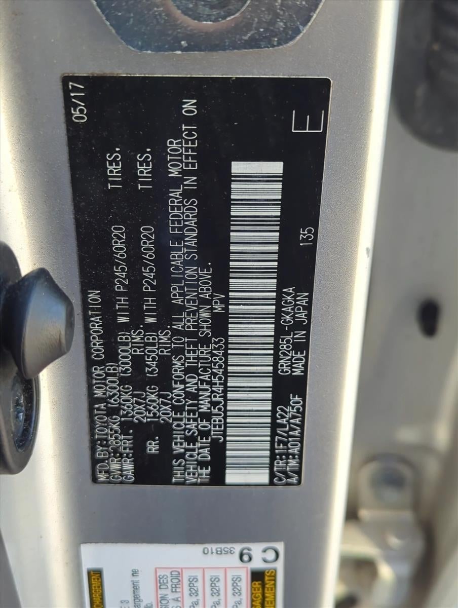 2017 Toyota 4Runner Limited 4WD (Natl)