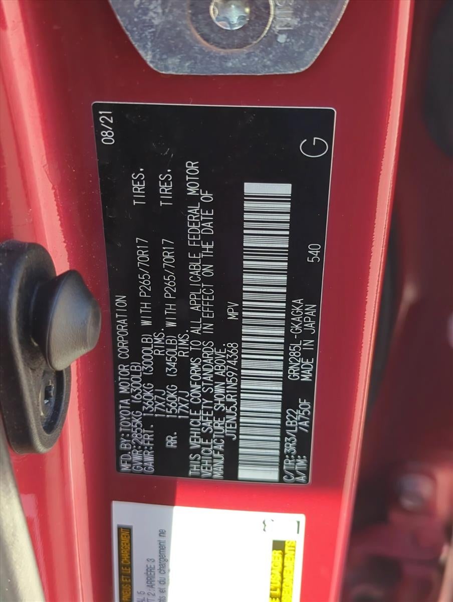 2022 Toyota 4Runner SR5 Premium 4WD (Natl)