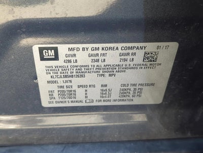 2017 Chevrolet Trax FWD 4dr LT