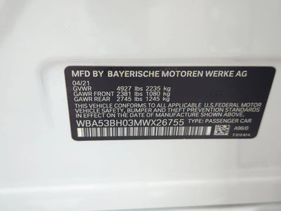 2021 BMW 530i Sedan