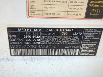 2011 Mercedes-Benz S-Class S 600 Sedan