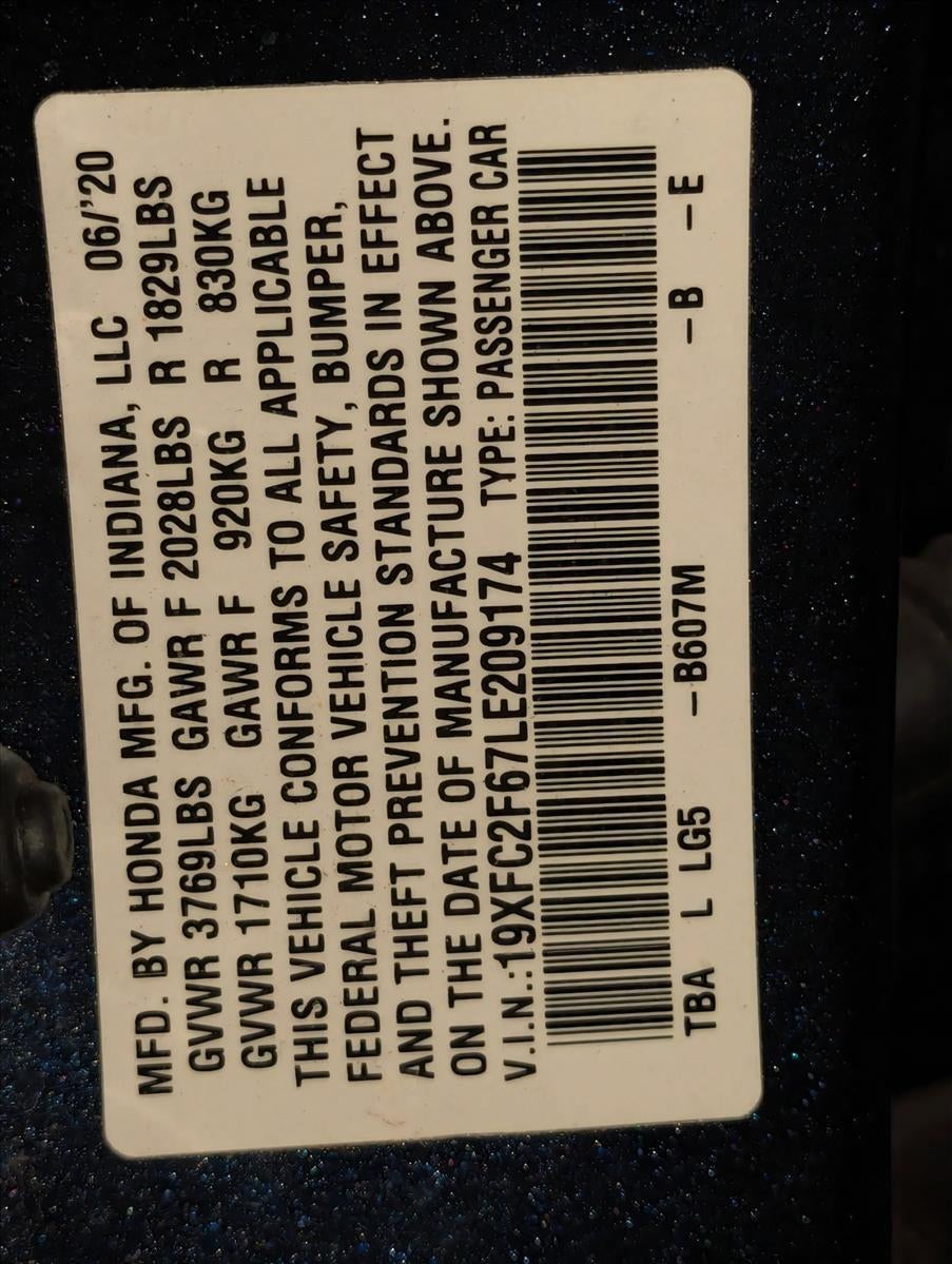 2020 Honda Civic Sedan LX CVT