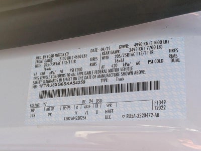 2025 Ford Transit Cargo Van T-350 HD 148" EL Hi Rf 11000 GVWR DRW RWD