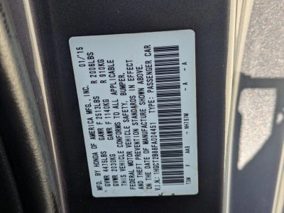 2015 Honda Accord Coupe EX-L V6 Automatic