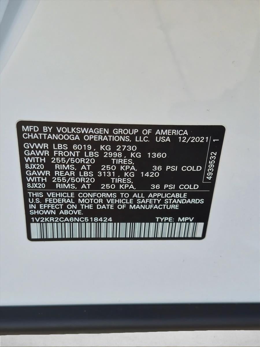 2022 Volkswagen Atlas 3.6L V6 SE w/Technology 4MOTION