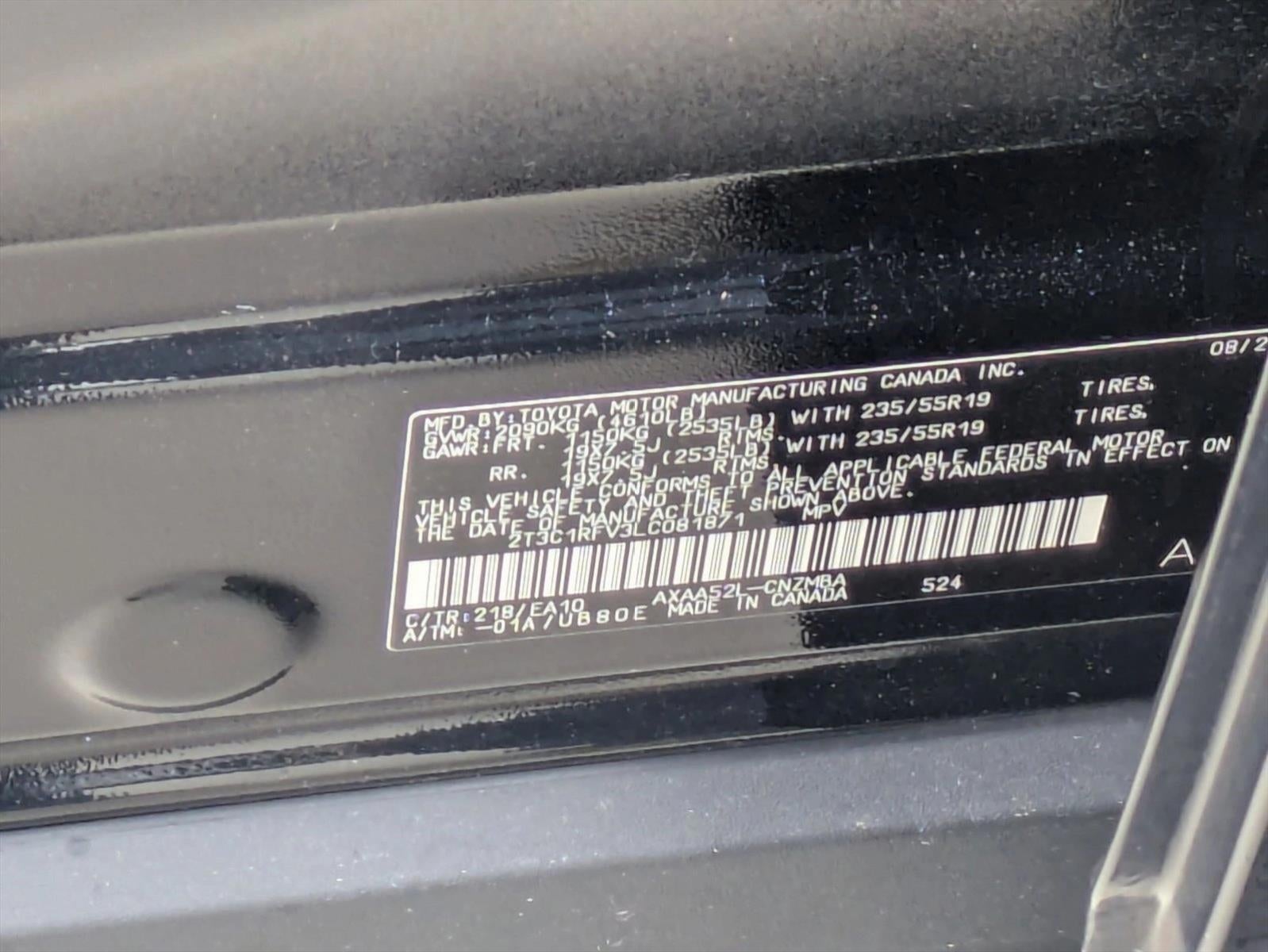 2020 Toyota RAV4 XLE Premium FWD (Natl)