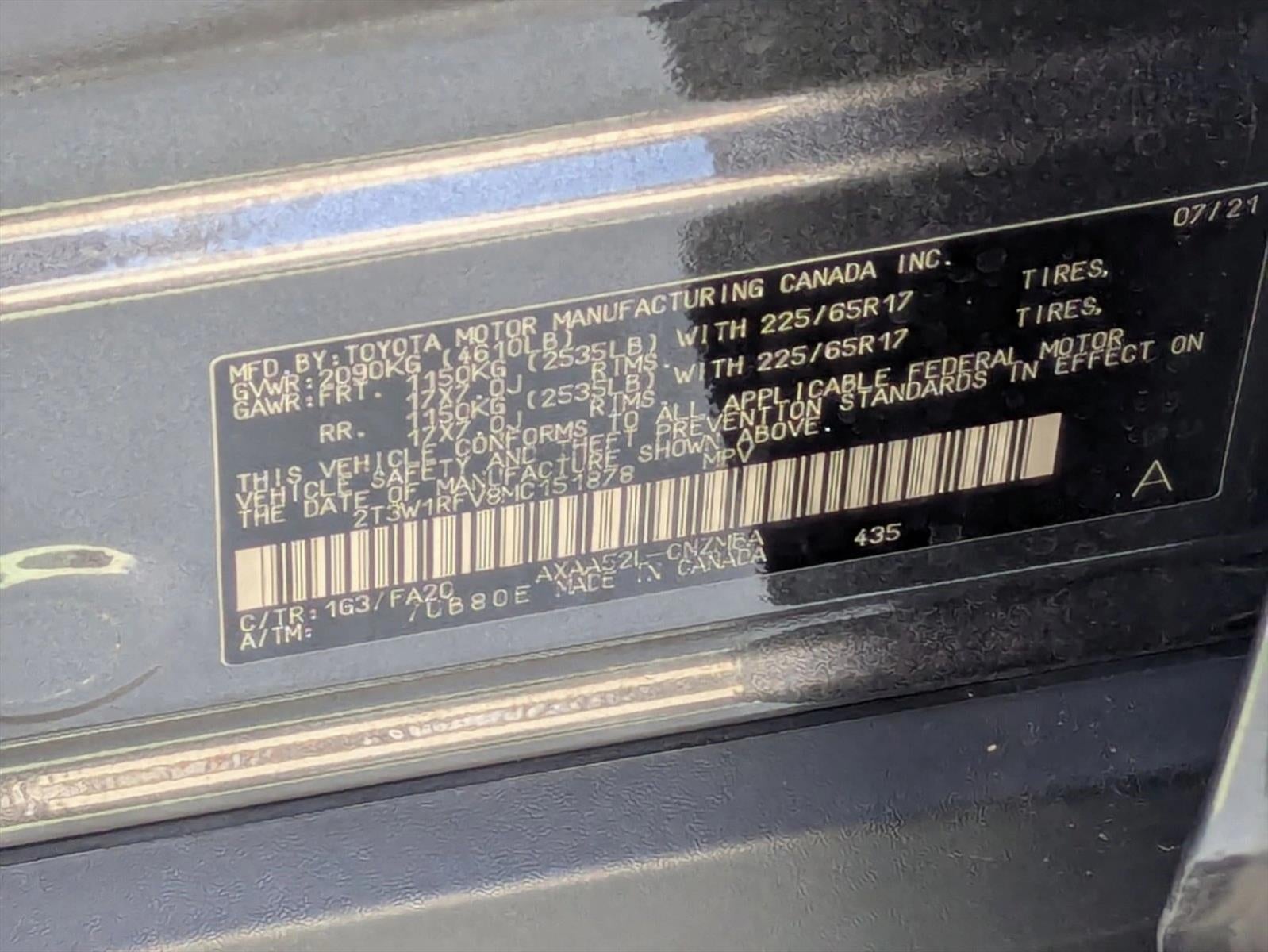 2021 Toyota RAV4 XLE FWD (GS)