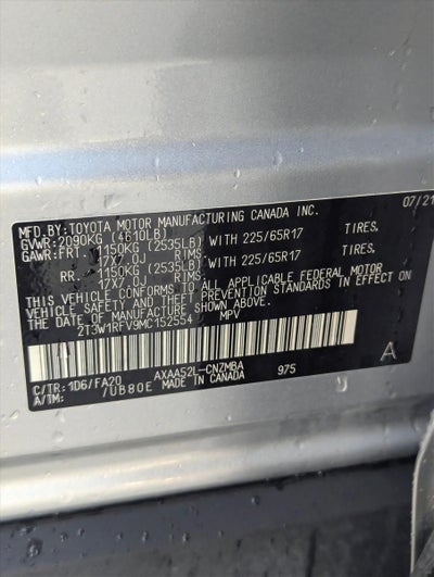 2021 Toyota RAV4 XLE FWD (GS)