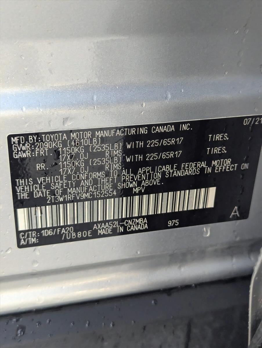 2021 Toyota RAV4 XLE FWD (GS)