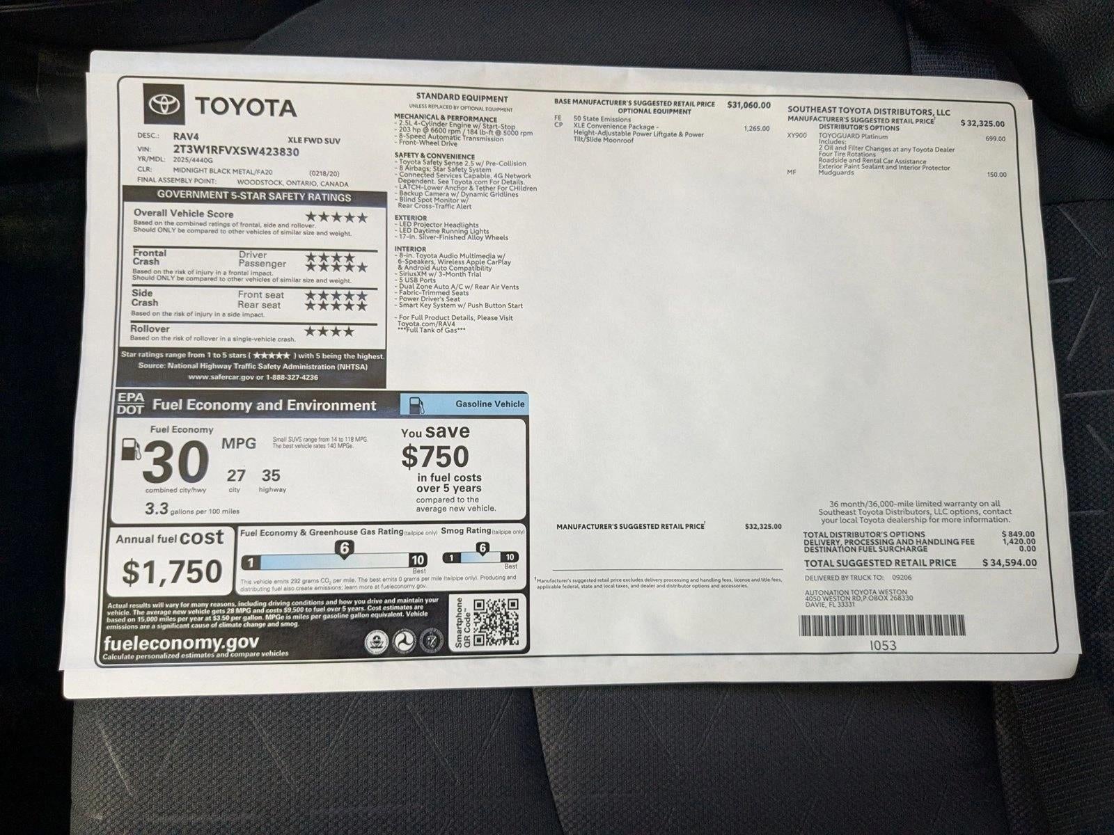 2025 Toyota RAV4 XLE FWD (GS)