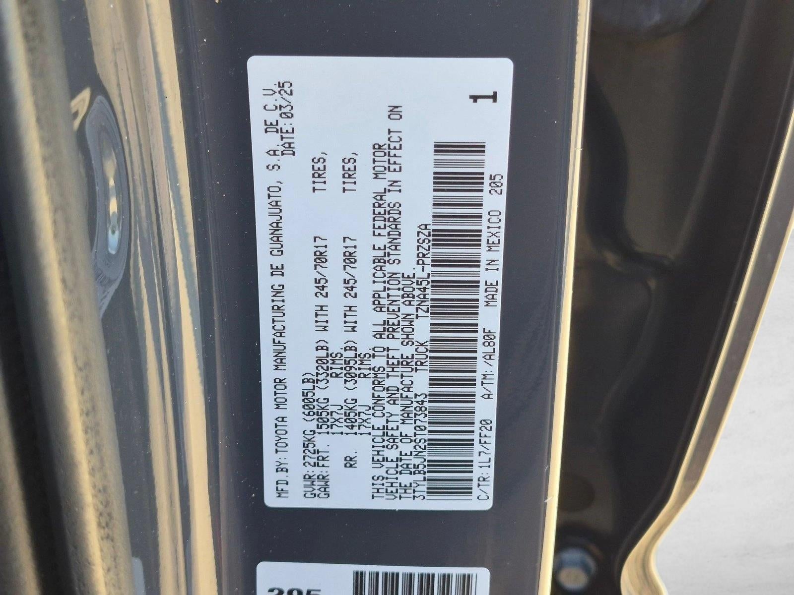 2025 Toyota Tacoma 4WD 4WD SR5 Double Cab 5' Bed AT (GS)