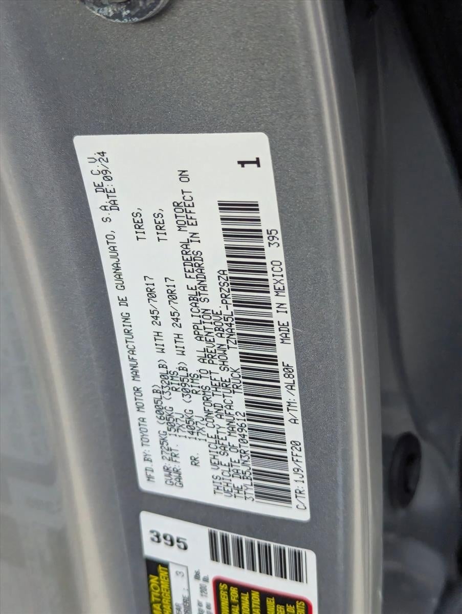 2024 Toyota Tacoma 4WD 4WD SR5 Double Cab 5' Bed AT (Natl)