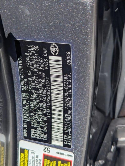 2019 Toyota Camry SE Auto (SE)