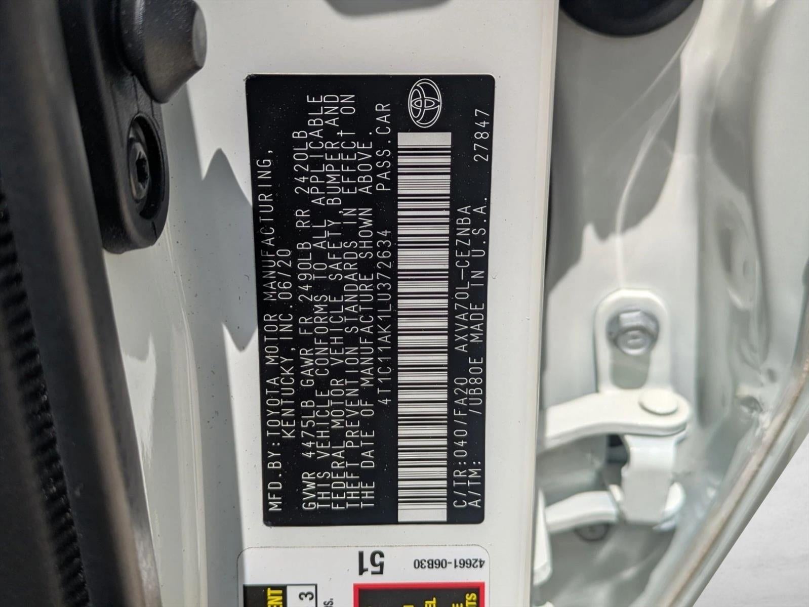 2020 Toyota Camry LE Auto (SE)