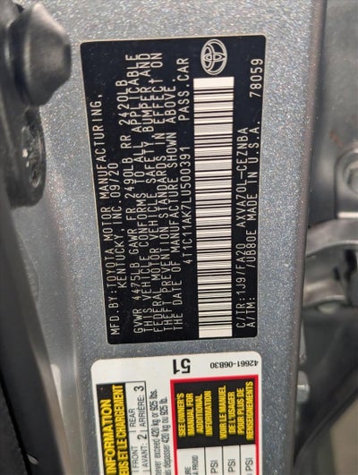 2020 Toyota Camry LE Auto (SE)