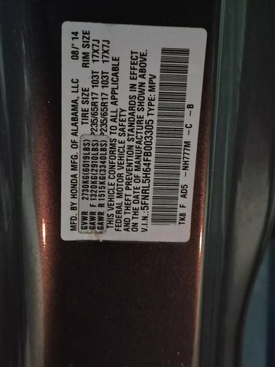 2015 Honda Odyssey EX-L