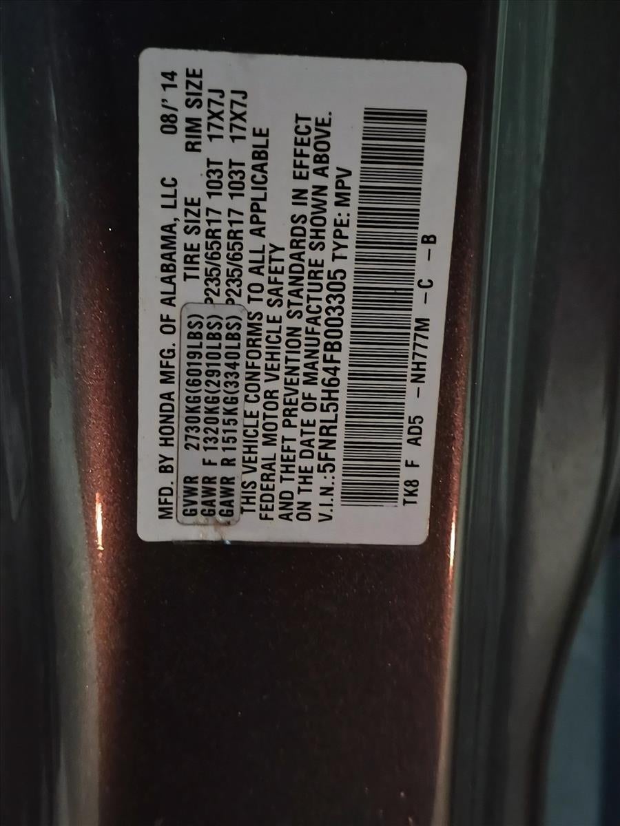 2015 Honda Odyssey EX-L