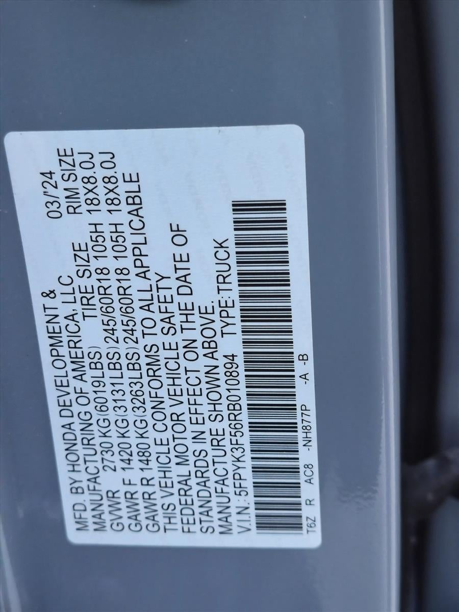2024 Honda Ridgeline RTL AWD