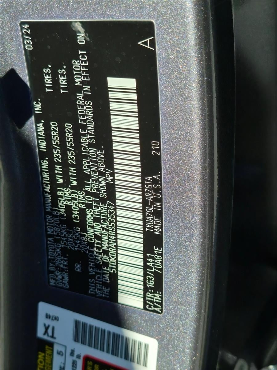 2024 Toyota Highlander Platinum FWD (Natl)