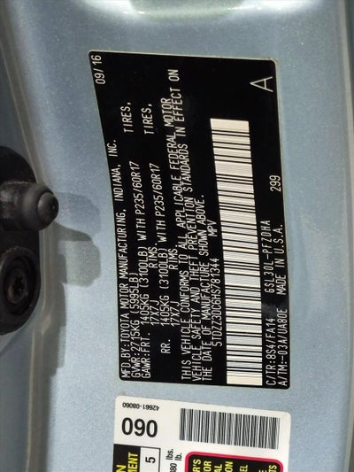 2017 Toyota Sienna L FWD 7-Passenger (Natl)