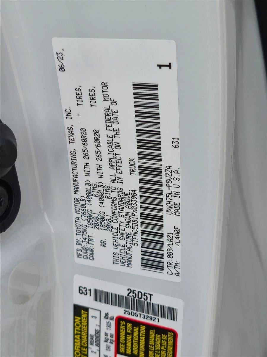 2023 Toyota Tundra 4WD 4WD Platinum Hybrid CrewMax 5.5' Bed (Natl)