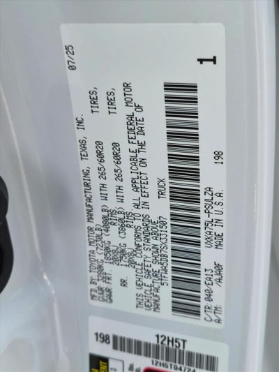 2025 Toyota Tundra 4WD 4WD Limited CrewMax 5.5' Bed (Natl)