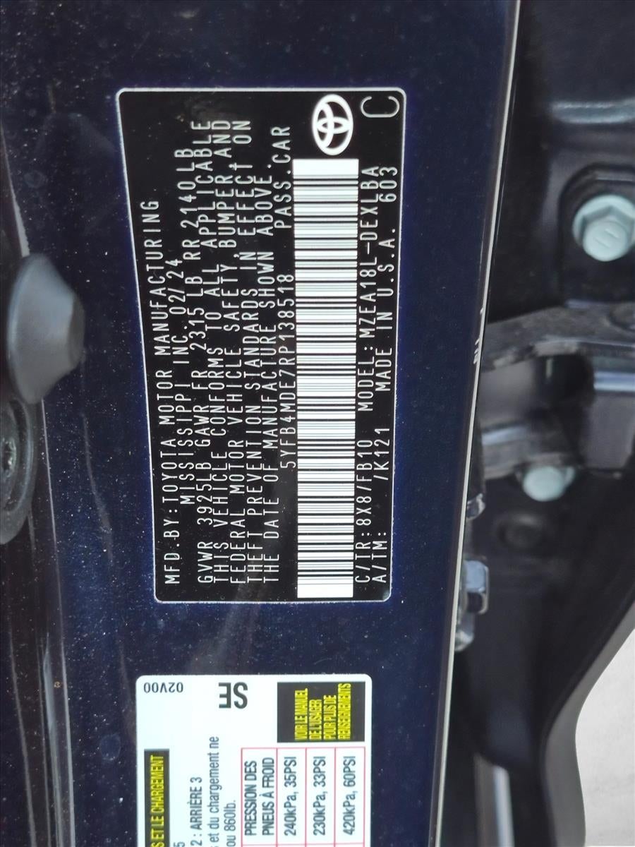 2024 Toyota Corolla LE CVT (Natl)