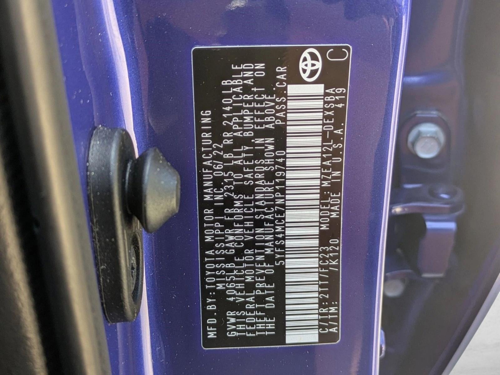 2022 Toyota Corolla SE CVT (Natl)