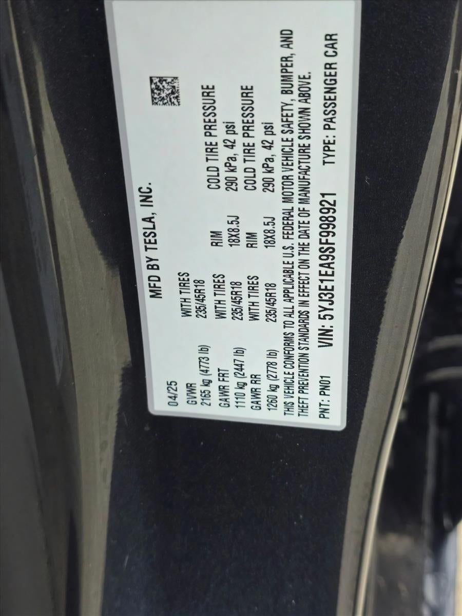 2025 Tesla Model 3 Long Range RWD